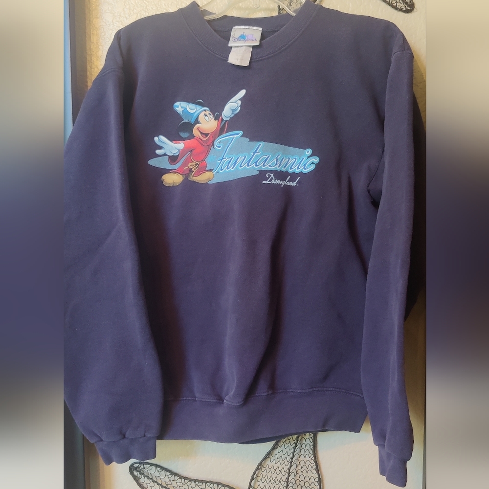 Vintage Fantasmic Wizard Magician Micky Mouse Disneyland Sweatshirt Disney